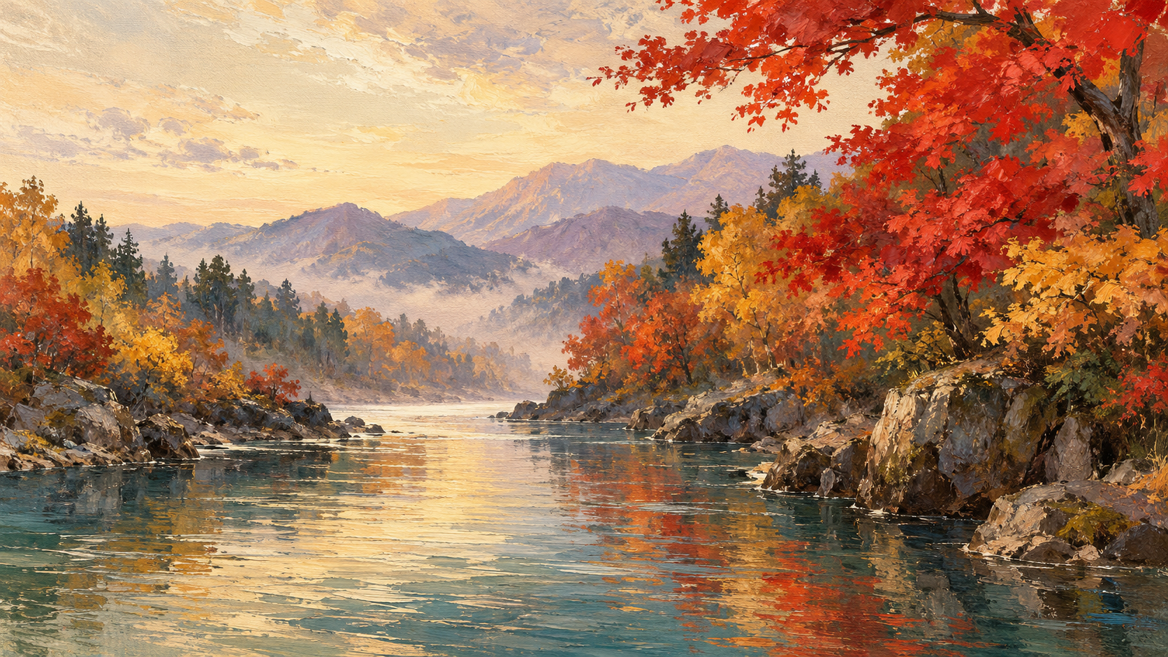 Maple River Stillness desktop artwork