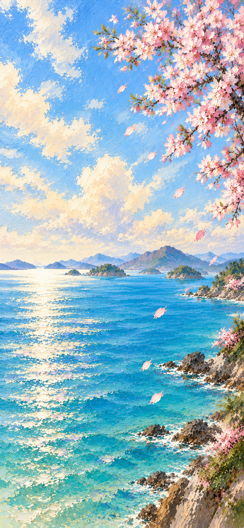 Sakura by the Sea phone artwork