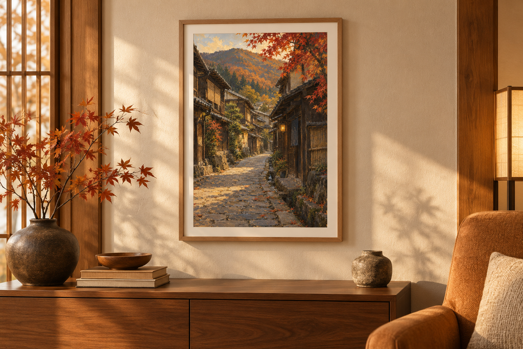 Autumn Light on the Kiso Road — 3-Size Printable Wall Art