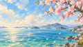 Sakura by the Sea — desktop wallpaper