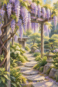 Wisteria Garden Light — 3-Size Printable Wall Art