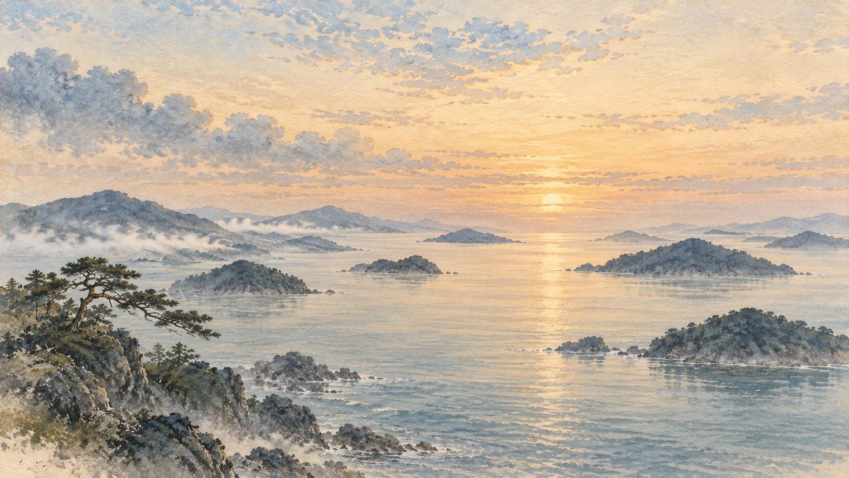 Coastal Morning Light desktop artwork