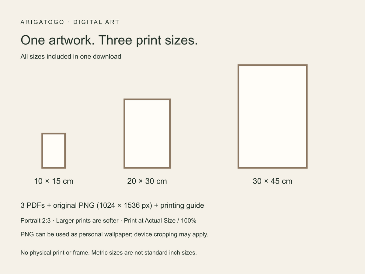 Temple Above the Summer Mist — 3-Size Printable Wall Art